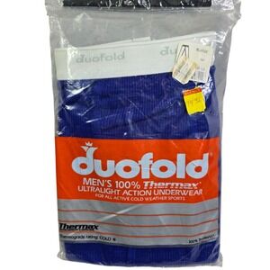 Vintage Duofold Thermax Thermal Pants Mens XL Blue Ultralight Action Base Layer